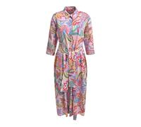 Milano Italy - shirt blouse dress w/ wide midi skirt 3/4 sleeve rosã© print - Gr. - 40