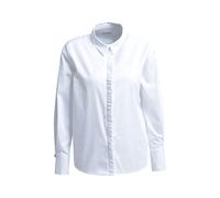 Milano Italy - shirt blouse w/ small ruffle placket 1/1 sleeve white - Gr. - 40