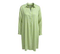 Milano Italy - shirt dress half placket w/ pleat 3/4 sleeve kiwi print - Gr. - 38