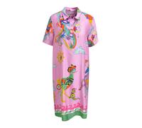 Milano Italy - shirtdress, 1/2 sleeve orchid print - Gr. - 44