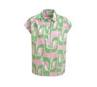 MILANO ITALY - sleeveless blouse w collar and halfplacket 1446 ORCHID PRINT - Gr. - 36