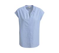 Milano Italy - sleeveless blouse w gathering around neckpanel, slit in cf azur print - Gr. - 42