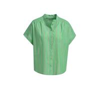 Milano Italy - sleeveless blouse w neckpanel, gathered shoulderseam mint print - Gr. - 36