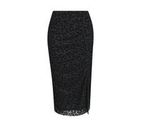 Milano Italy - slim midi skirt w/ gathering and slit black - Gr. - M