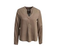 MILANO ITALY - straight blouse w stand up collar caramel print - Gr. - 38