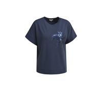 Sweatshirt w roundneck, oversized shoulders, cuffs Blau S