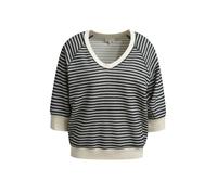 Milano Italy - Sweatshirt w v-neck, 3/4 raglan sleeves black print - Gr. - S