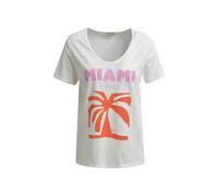 MILANO ITALY - T-Shirt w roundneck, 1/4 sleeves offwhite - Gr. - L