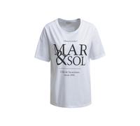 Milano Italy - T-Shirt w roundneck + turn up at sleeve white - Gr. - M