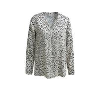 Milano Italy - V-Neck blouse 1/1 sleeve black print - Gr. - 38