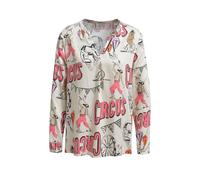 Milano Italy Blusenshirt mit V-Ausschnitt in Rosa, Größe 42