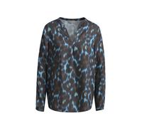 Milano Italy - V-neck blouse 1/1 sleeve mocca print - Gr. - 40