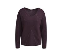 Milano Italy - v-neck pullover with oversized shoulders vino - Gr. - M