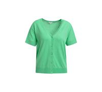 Milano Italy - v-neck sleeveless cardigan w placket mint - Gr. - L