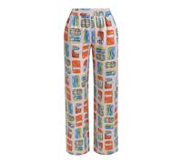 Milano Italy - wideleg pants elastic waist french pockets blush print - Gr. - 42