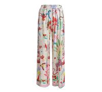 Milano Italy - wideleg pants, elastic waist, french pockets sand print - Gr. - 38