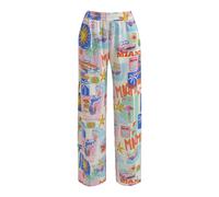 Milano Italy - wideleg pants with elastic waist colorful print - Gr. - 36