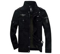 MILASIA Herren Winter Militär Jacke Gefüttert Übergangsjacke mit Stehkragen Blouson Bomberjacke BDU Fliegerjacke Männer Warm Winddicht Windbreaker