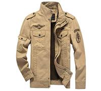 MILASIA Herren Winter Militär Jacke Gefüttert Übergangsjacke mit Stehkragen Blouson Bomberjacke BDU Fliegerjacke Männer Warm Winddicht Windbreaker