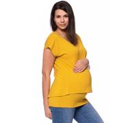 Milchshake APRIL Zweilagiges Umstands- und Stillshirt aus TENCEL Modal gelb XL