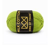 Milchwolle Milchbaumwolle Babywolle Milchgarn Chenille Wolle Makramee Garn Schulgarn Häkeln Stricken 100m 50g 3 Stück Gelbgrün