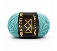 Milchwolle Milchbaumwolle Babywolle Milchgarn Chenille Wolle Makramee Garn Schulgarn Häkeln Stricken 100m 50g 4 Stück Meeresgrün