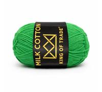 Milchwolle Milchbaumwolle Babywolle Milchgarn Chenille Wolle Makramee Garn Schulgarn Häkeln Stricken 100m 50g 4 Stück Grün