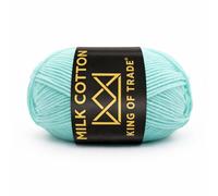 Milchwolle Milchbaumwolle Milchgarn Häkeln Stricken 100m 50g 1 Stück Hell-Blau