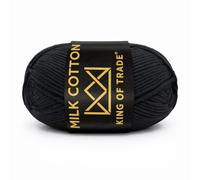 Milchwolle Milchbaumwolle Milchgarn Häkeln Stricken 100m 50g 1 Stück Schwarz