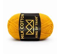 Milchwolle Milchbaumwolle Milchgarn Häkeln Stricken 100m 50g 2 Stück Gelb