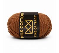 Milchwolle Milchbaumwolle Milchgarn Häkeln Stricken 100m 50g 5 Stück Kaffee