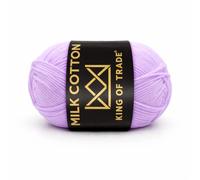 Milchwolle Milchbaumwolle Milchgarn Häkeln Stricken 100m 50g 6 Stück Hell-Lila