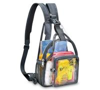 Mildbeer Kleiner transparenter Rucksack für Damen - wandelbare Schulterriemen und Schulter, Stadion-zugelassene Festival-Geldbörse für Konzerte und Alltag, GRAU, Mini