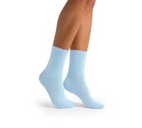 MILENA Damen Gerippte Socken Pastellblau - Weiche Baumwoll Crew Socken für Damen & Mädchen Atmungsaktive Freizeit Alltagssocken Erhältlich als Einzelpaar EU 37-41 / UK 4-7