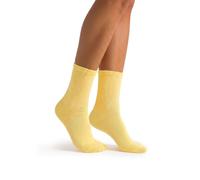 MILENA Damen Gerippte Socken Pastellgelb - Weiche Baumwoll Crew Socken für Damen & Mädchen Atmungsaktive Freizeit Alltagssocken Erhältlich als Einzelpaar EU 37-41 / UK 4-7