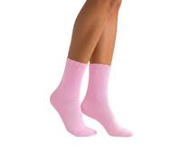 MILENA Damen Gerippte Socken Pastellrosa - Weiche Baumwoll Crew Socken für Damen & Mädchen Atmungsaktive Freizeit Alltagssocken Erhältlich als Einzelpaar EU 37-41 / UK 4-7