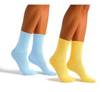 MILENA Damen Gerippte Socken - Weiche Baumwoll Crew Socken für Damen & Mädchen Atmungsaktive Freizeit Alltagssocken Erhältlich als Einzelpaar & 2er Pack EU 37-41 / UK 4-7