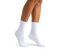 MILENA Damen Gerippte Socken Weiß - Weiche Baumwoll Crew Socken für Damen & Mädchen Atmungsaktive Freizeit Alltagssocken Erhältlich als Einzelpaar EU 37-41 / UK 4-7