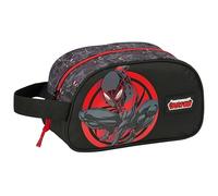 MILES MORALES Kulturbeutel für Kinder, mittelgroß, mit Griff, Kinder-Kulturbeutel, anpassbar an den Wagen, einfache Reinigung, bequem und vielseitig, Qualität und Widerstandsfähigkeit, 26 x 12 x 15 cm