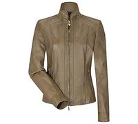MILESTONE Carda Damen Lederjacke (40, Dunkeloliv)