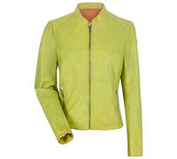 Milestone Leder Damenjacke Gia, Lammnappa, modisch eng geschnitten, limone Hellgrün 40