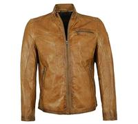MILESTONE - Herren Echtleder Lederjacke Lammnappa hell-Cognac Größe 52, Braun