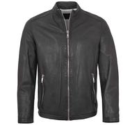 Milestone - Herren Lederjacke Lammnappa aschgrau : 58