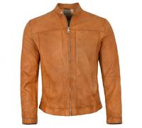 Milestone - Herren Lederjacke Lammnappa camel : 56