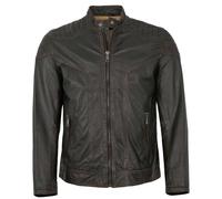Milestone - Herren Lederjacke Lammnappa schwarz : 58