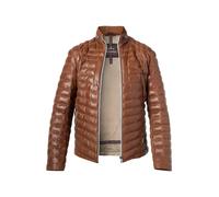 MILESTONE Lederjacke Herren Stehkragen Lammleder braun, 48 (S)