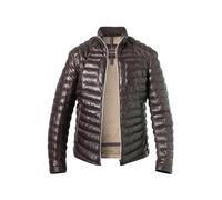 MILESTONE Lederjacke Herren Stehkragen Lammleder braun, 52 (L)