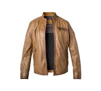 MILESTONE Lederjacke Herren Stehkragen Lammnappa braun, 50