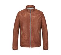 MILESTONE Lederjacke Herren Stehkragen Lammnappa braun, 50 (M)