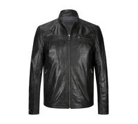 MILESTONE - Herren Echtleder Lederjacke Lammnappa schwarz Größe 60